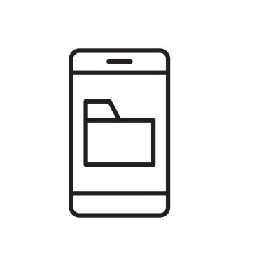 Mobil Dizin Simgesi İmzalama Sembol Vektörü