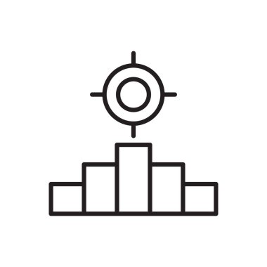 Başarı Hedefi Simgesi Sembol Vektörü