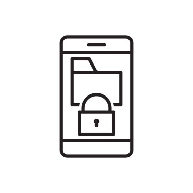 Mobil Dizin Kilit Simgesi Sembol Vektörü