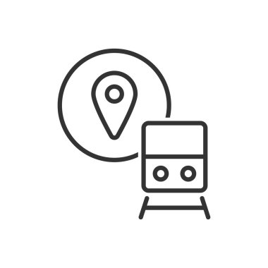 Tren İstasyonu Konumu Simgesi - Adres Simgesi