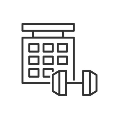 Jimnastik Zamanlama Simgesi Sembol Vektörü