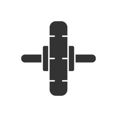 Spor Salonu Tekerlekli Ekipman Simgesi Sembol Vektörü