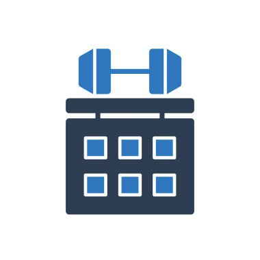 Jimnastik Zamanlama Simgesi Sembol Vektörü