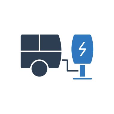 Ev Şarj Simgesi İmzalama Sembol Vektörü