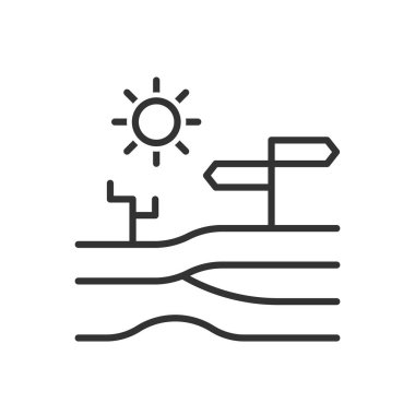 Çöl Yön Simgesi Sembol Vektörü