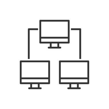 Bilgisayar Ağı Simgesi Sembol Vektörü