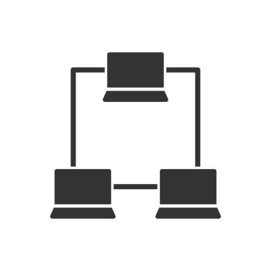 Laptop Ağ Simgesi işaret vektörü