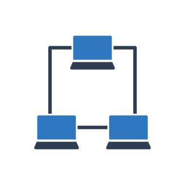 Laptop Ağ Simgesi işaret vektörü