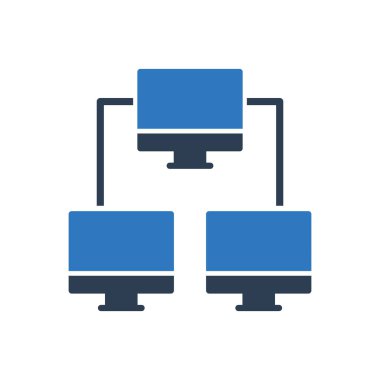 Bilgisayar Ağı Simgesi Sembol Vektörü