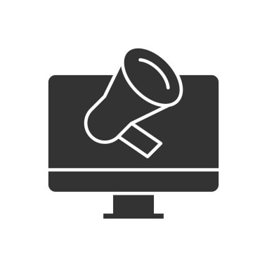 Çevrimiçi Pazarlama Simgesi - Bilgisayar Simgesi Sembol Vektörü