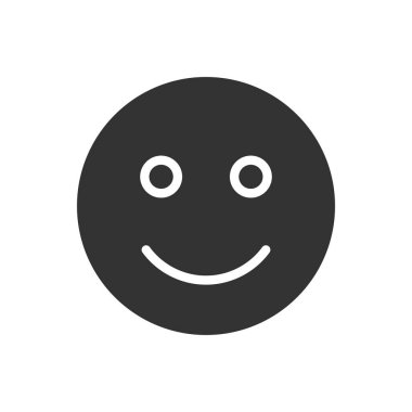 Mutlu Emoji Simgesi - Yüz Tepkimesi Simge Vektörü