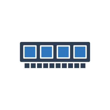 Bilgisayar Ram Simgesi Sembol Vektörü