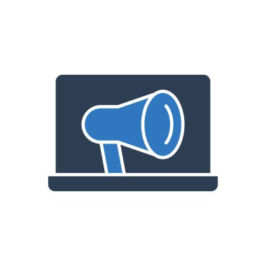 Çevrimiçi Pazarlama Simgesi - Laptop Simgesi