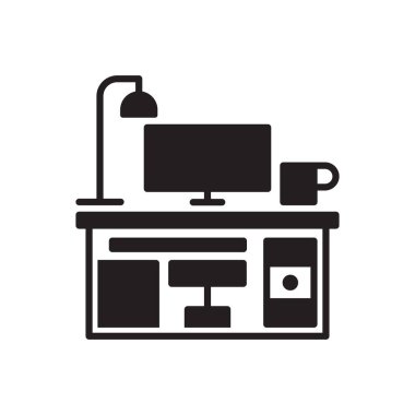 Masa Simgesi - Bilgisayar Mobilya Simgesi