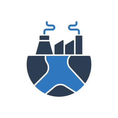 Dünya Kirliliği Simgesi Sembol Vektörü