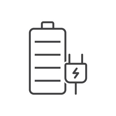 Battery Charger Plug Icon Sign Symbol Vector