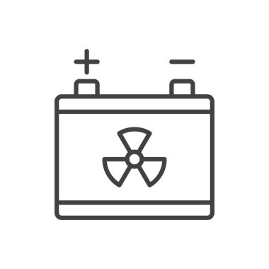 Nuclear Battery Icon Sign Symbol Vector