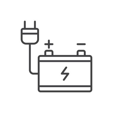 Battery Charger Plug Icon Sign Symbol Vector
