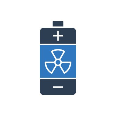 Nuclear Battery Icon Sign Symbol Vector