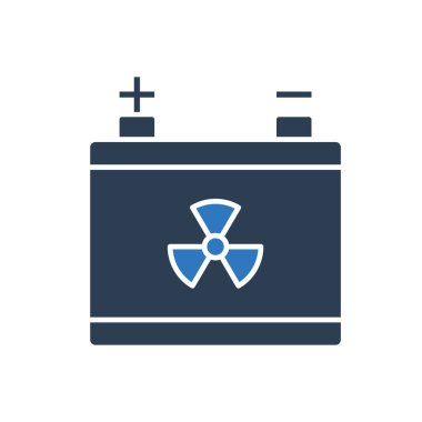 Nuclear Battery Icon Sign Symbol Vector