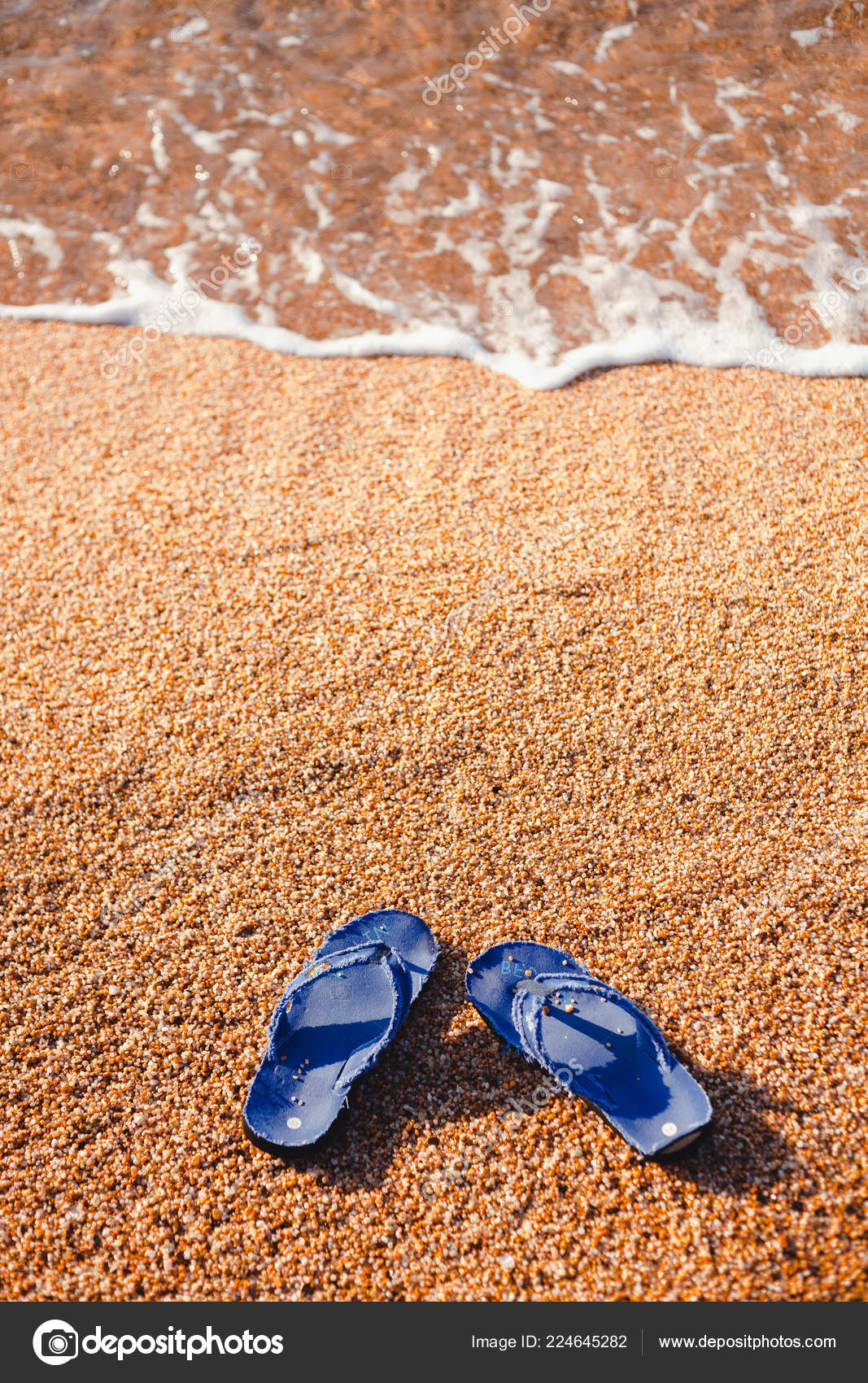 slippers on beach