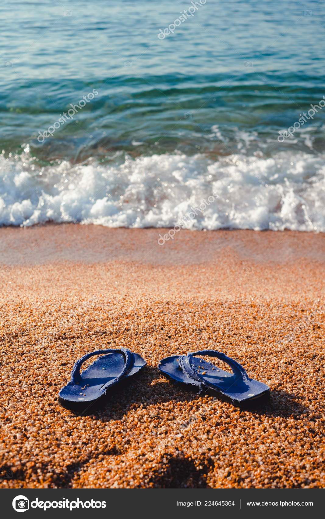 slippers on beach