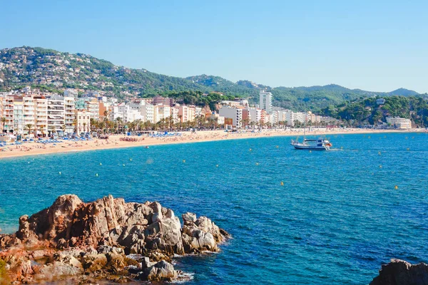 Espanha Belas Vistas Das Praias Lloret Mar Vista Horizontal — Fotografia de Stock