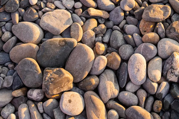 Pebbles Beach Close Sunset — Stock Photo, Image