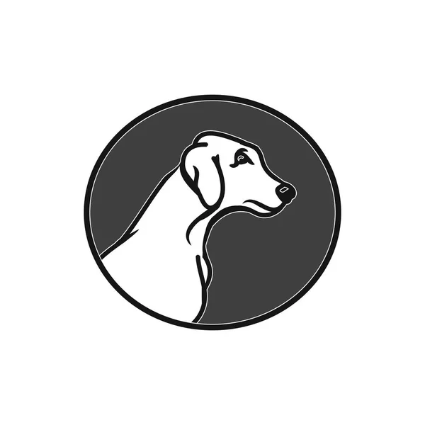 Afbeelding Van Een Hond Een Witte Achtergrond Vectorillustratie — Stockvector