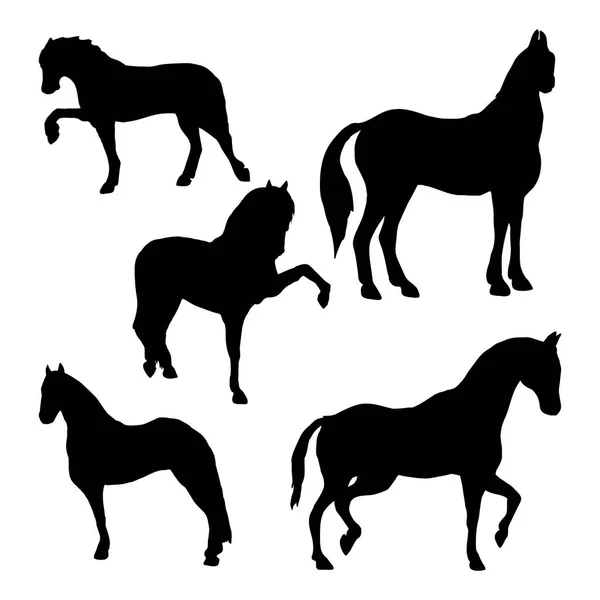 Paard in voorwaartse beweging — Stockvector