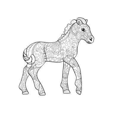 beyaz üzerinde Tay zentangle 