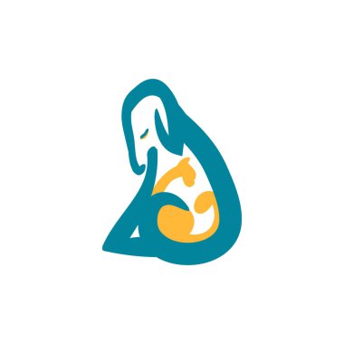 logotürü köpek ve kedi. Evcil Hayvan'ın konturu