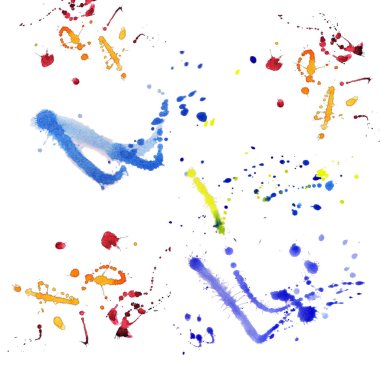 beyaz bir suluboya sıçramaları