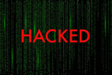 Ekranda ikili matris kodu var. Bilgisayar matrisinin numaraları. Şifreleme, hackerlık ya da kripto para birimi bitcoin madenciliği kavramı. Vektör illüstrasyonu.