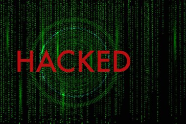 Ekranda ikili matris kodu var. Bilgisayar matrisinin numaraları. Şifreleme, hackerlık ya da kripto para birimi bitcoin madenciliği kavramı. Vektör illüstrasyonu.