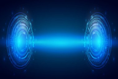 İş geçmişi, soyut iş geçmişi. Vektör tasarımı. Dairesel Teknoloji Arkaplan Tasarım Vektör Çizimi - Vektör