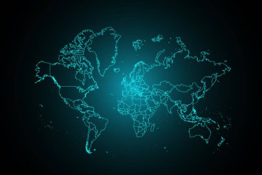 Kablo Frame 3D ağ örgüsü çokgen ağ hattı, tasarım küresi, yapı. soyut dünya haritası dijital doku desen yenilik kavramı arkaplan vektör illüstrasyonu 10.