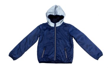 ceket, rüzgarlık, beyaz arka plan üzerinde izole bir çocuk için yağmurluk