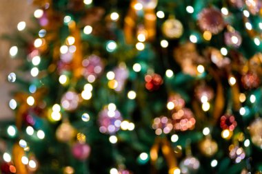Noel Bokeh ışık soyut tatil arka planı