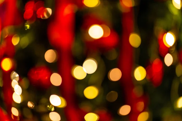 Natal Casa Quarto Com Árvore Iluminação Bokeh Festiva Fundo Férias — Fotografia de Stock