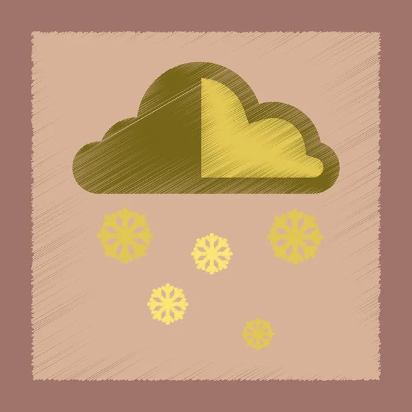 flat shading style icon cloud Snow