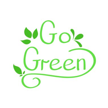 Vektör çizilmiş işaret. Hat yeşil git. Yeşil logo gidin. Vektör çizim