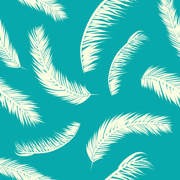 Летний Тропический Фон Экзотическими Пальмовыми Листьями Саммер Векторная Иллюстрация — стоковый вектор