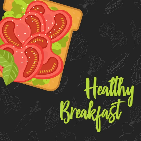 餐厅和咖啡厅的菜单概念。早餐菜单模板。健康早餐菜单模板. — 图库矢量图片