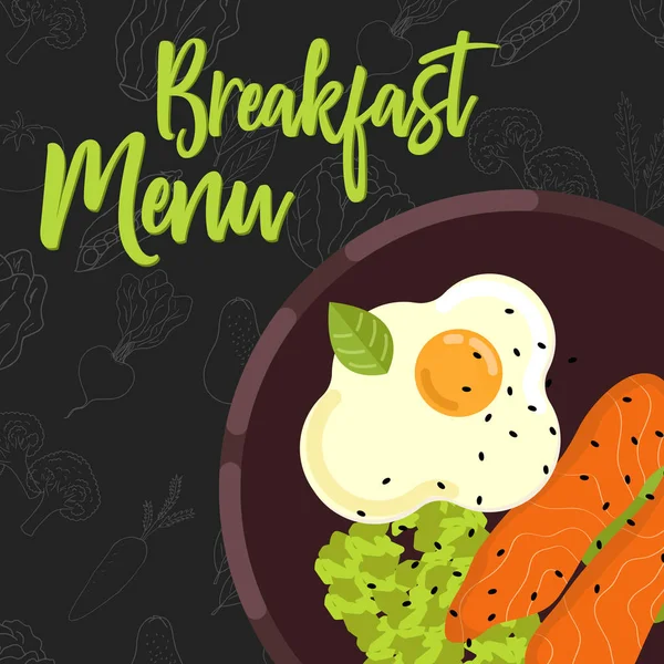 Concepto de menú para restaurante y cafetería. Ilustración vectorial — Vector de stock