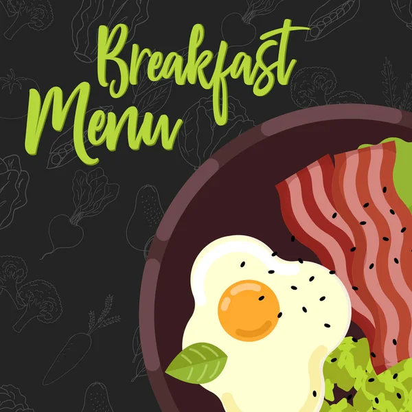 Concepto de menú para restaurante y cafetería. Ilustración vectorial — Vector de stock