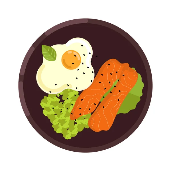 Menü kavramı. Sağlıklı gıda. Düz stil illüstrasyon. Vektör çizim. — Stok Vektör