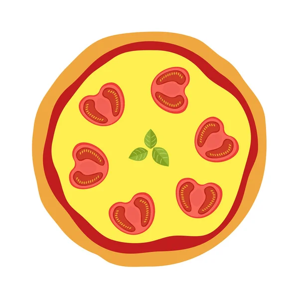 Concepto de menú de pizza. Comida de estilo plano. Ilustración vectorial . — Vector de stock