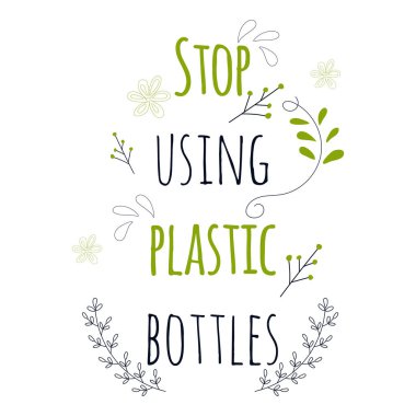 Sıfır atık kavramı. Sıfır atık hayatın elle çizilmiş elemanları.