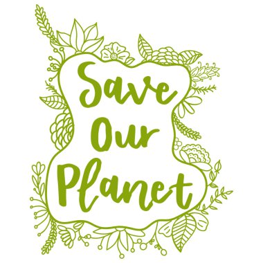 Gezegenimizi kurtarın. Sıfır atık kavramı. Vektör Illustration.